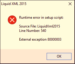 Issue Installing on Windows 10 – External exception 80000003
