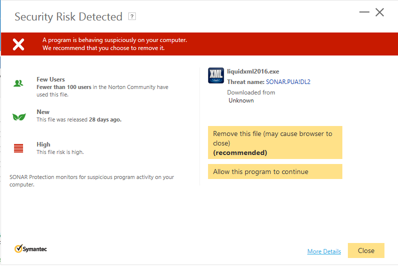 Symantec Endpoint protection is falsely reporting infected files